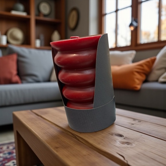 Better Homes And Gardens Red Pillar Candle For Home Decor - Picture 3 of 4